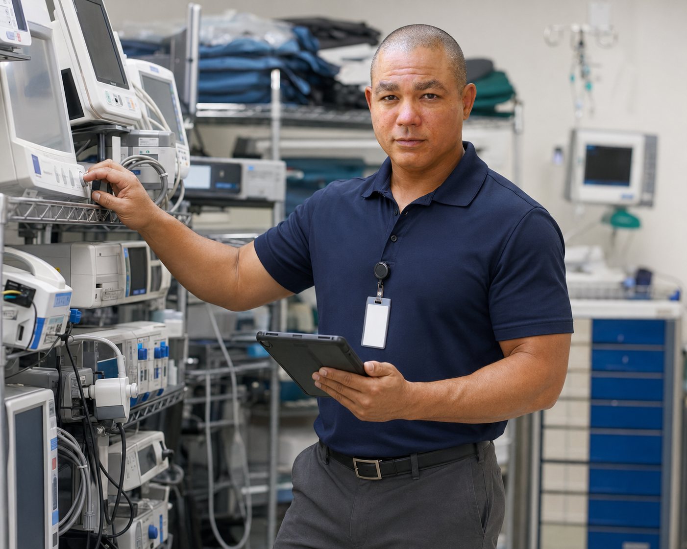 BiomedRx healthcare technology management team delivering biomedical equipment repair
