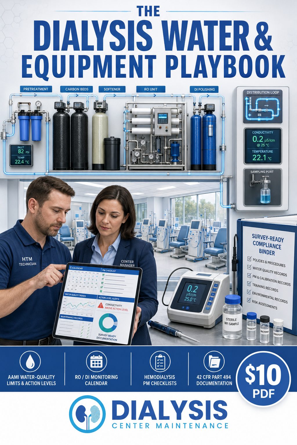 The Dialysis Water & Equipment Playbook — eBook cover